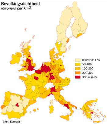 Nederländerna 496 personer/km² Belgien 371