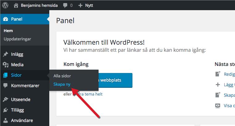 7 Bygg din hemsida i WordPress För att göra din WordPress-sida till en hemsida snarare än en blogg eller nyhetsflöde behöver vi ställa in en statisk startsida, placera nyhetsflödet under Nyheter och