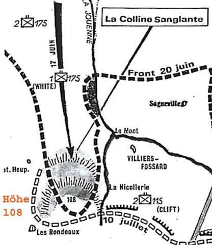 Sainte Marguerite sur Elle Tyskarnas nästa försvarslinje var Ellefloden där de under två dagar grävde ner sig. Den 12 juni anföll 115.