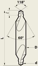 Dubbhålsborr Form W 60 Magafor Dubbhålsborr HSS Form W 60 Förstärkt med vulst.