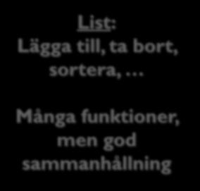 funktioner, men god sammanhållning