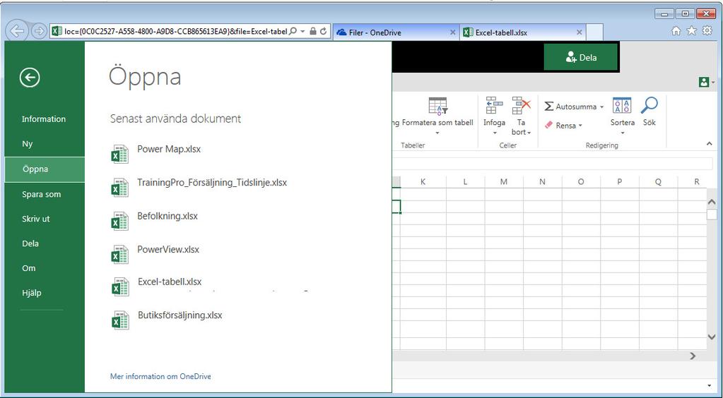 Arbeta med alla Office program, på olika enheter Lagra dina dokument på OneDrive och du kan visa och