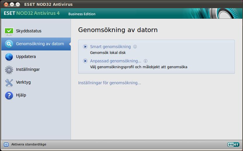 Vi rekommenderar att utföra en genomsökning av datorn på begäran minst en eller två gå nger i må naden. Det gå r att konfigurera genomsökning som en schemalagd aktivitet i Verktyg > Schemaläggaren. 4.