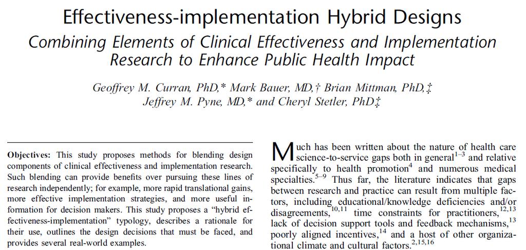 Clinical intervention vs.