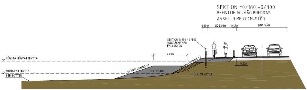 Bild 5. Typsektion. HHW = +47,7m, MW = -0,03m (RH2000).