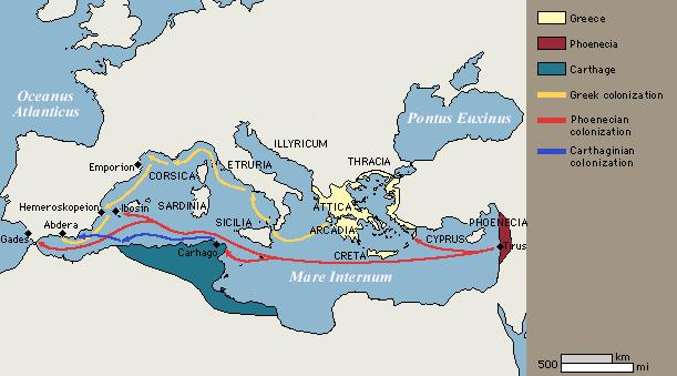 Nya världar öppnar sig Under det andra kvartalet av det första årtusendet f.kr. blev Medelhavet återigen ett nav för spridningen av människor, idéer och varor från olika kulturer längs dess kuster.