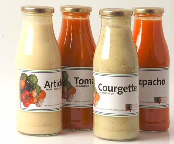 Soppor French Gourmetsoppor Tomat (500 g) Röd eller Grön Gazpacho (500 g) Pumpa (500 g)