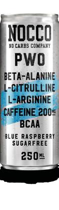 Drycken är berikad med BCAA, koffein, sju vitaminer och är helt utan socker. NOCCO PWO innehåller per portion (250 ml) bland annat: BCAA 2000 mg 12 99 /ST Ord.