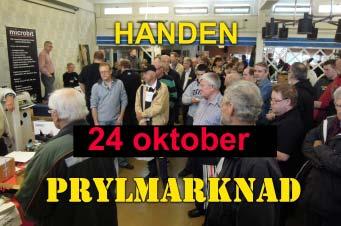 På gång Stor Prylmarknad i Handen Lördagen den 24 oktober kl 10.00 14.00 Det är åter dags för vår stora prylmarknad.