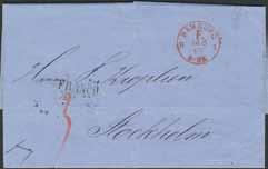 Inkommande mycket vackert brev, makulerat med röd HAMBURG F 8-9N 14.6.69, sänt till STOCKHOLM 6.TUR 16.
