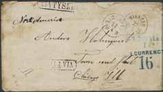 MAY, med den ovanliga ledstämpeln VIA TYSKLAND. Lösenstämpel U.S. CURRENCY 16. Transit GISLAVED 22.4.