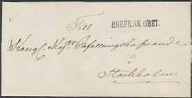 Lösenstämpel, Västerås typ 1, LÖSEN 4SK, på brev daterat 1857 Oct 2 Stockholm.