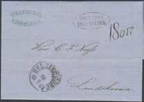 7 till Norrköping. Stämplar 181 SJÆLL. P.B. 3.TOG 23.7. samt PKXP NR 2 24.7.1869.