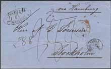 60, samt HAMBURG KSPA(D) 14.12.1860. Postal: 3000:- 1.200:- Spanien.