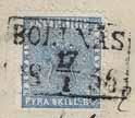 500:- 189P 2 Parti om 17 st 4-skillingar med identifierade plåtfel och andra tryckvarianter. Mestadels felfri kvalitet. 2.500:- 190 191 190 2a 1 4 skill blå, tunt papper.