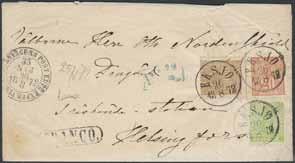 228 7b 2 5 öre grön, 1865 års tandning. LYX-stämplat TROSA 17.7.1869. Ett par nötta tänder. 500:- 229 7c 2 5 öre gulgrön. LYX-stämplat TROSA 16.6.1871.