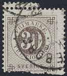 Förstärkt med tejp på baksidan. Ex. Postiljonen 1979. * 500:- 366 366 35v 30 öre, kuriosaex.