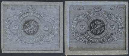 448 H46-48 Postmästarhäften: 5 öre i grönt omslag (svagt veck), 10 öre i blått omslag och 15 öre i vitt omslag. Stämplade Postkontoret Stockholm 3 9 16 sep 1948. éé 1.
