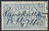 Bläckmakulering på brev med innehåll daterat Storsand den 22 juli 1882 (mellan Storbacken och Edefors), befordrat med fartyget Turist som trafikerade Stora Lule älv, till Hedenfors.