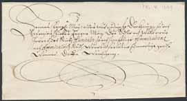 500:- 15 16 17 15P Brevomslag till Drottning Kristinas krigsråd, med