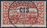 F 5500 é 500:- 696 22v 1 1945 Overprint Danmark Befriet 5 Maj 1945 10 øre olive-green/lilac, inverted overprint. Sign Stolow. F 9000 éé 1.