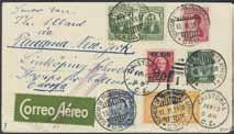 Cancellation CORRESPONDANCE DES PRISONNIERS DE GUARRE and arrival pmk STOCKHOLM 2 1. TUR 12.1.19. Unusual item. * 500:- 876A Presentation book with only Revolution issues in very good quality.