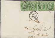 500:- 904K 11 Beautiful cover with 5 c in a strip of four (one stamp
