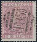 000:- Great Britain 984 7 1847 Queen Victoria, embossed issue 1 sh green. Nice cancellation 166. EUR 550 1.000:- 985P 16 1864 Queen Victoria, with corner letters 1 d rose-red.