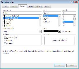 B. Formatera via verktygsfältet Mini Om verktygsfältet inte visas öppnar du dialogrutan Excelalternativ (Excel Options).