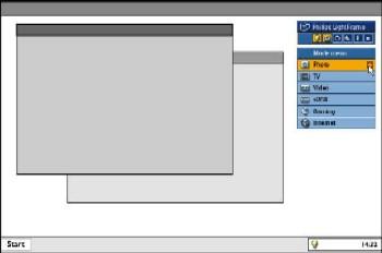 Produktinformation För att dra kontrollfältet till önskad plats på skärmen, vänsterklicka på logotypen för LightFrame TM DR. (Se exemplen nedan.) Detta område är inte en knapp.