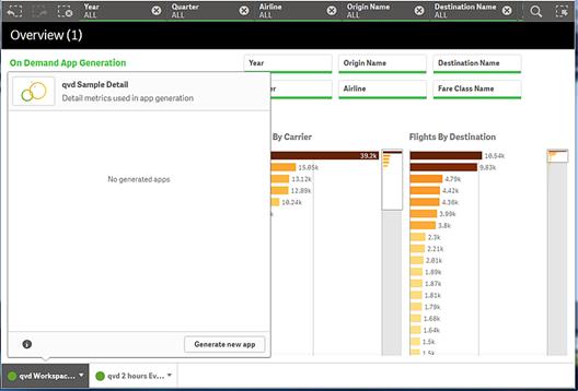 5 Hantera stora datamängder med on-demand-appar On-demand-appar kan genereras när en urvalsapp är komplett med såväl navigeringslänkar som navigeringspunkter. Gör följande: 1.