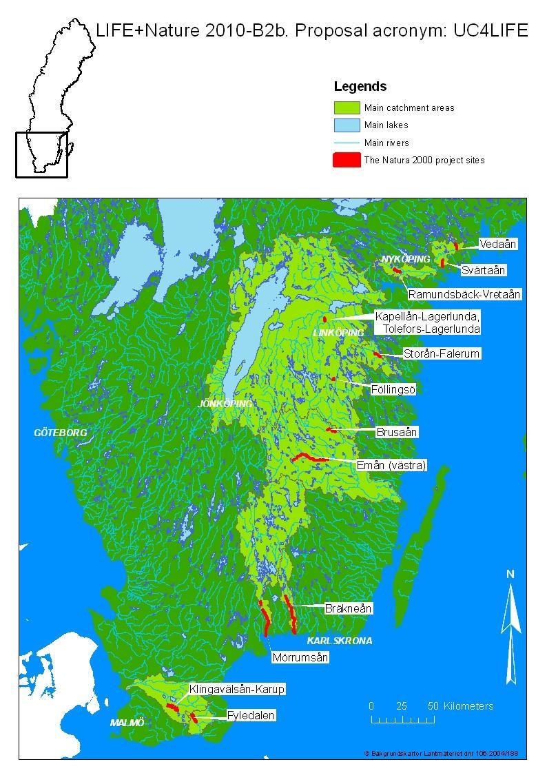 1. Bakgrund Målarmusslans återkomst är ett samarbetsprojekt mellan Länsstyrelserna i Skåne, Blekinge, Jönköping, Östergötland och Sörmland samt Karlstads universitet.