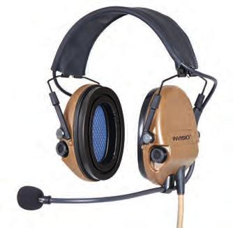 Strömförsörjning via de anslutna  INVISIO X5 In-ear headset