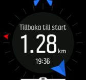 Så här använder du funktionen Tillbaka till start: 1. Starta ett träningspass med GPS. 2.