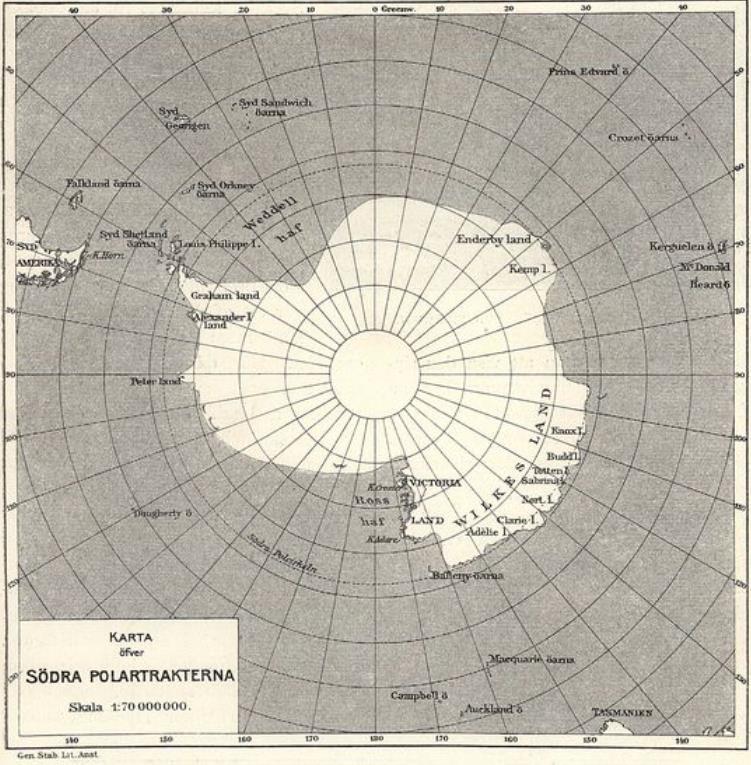 4 Vidare kom alla tre expeditionerna att segla i farvatten kring Antarktis-halvön vilket långt senare skulle bli det forskningsfält dit den svenske geologen och glaciologen Otto Nordenskjöld långt