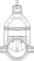 Ulefos Slussventiler AQUOSUS AQ-700 BASVENTIL DN 80-200 (300) Materialspecifikation Pos Detalj Material 1 Ventilhus EN1563-EN-GJS 500-7 2 Spindelmutter CW602N 3 Sluss AISI 316 ( alt.