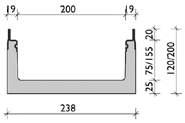 Ulefos Linjeavvattning FILCOTEN PRO Filcoten pro mini NB 200 * RSK-nr Art-nr Avvattningsränna mini med galvaniserad (V) kantförstärkning.