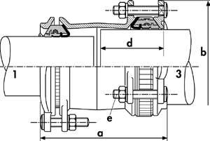 Ulefos Rörkopplingar MULTIFIX - TRYCKKLASS PN16/10 VATTEN Multifix-Wau rak, dragfast RSK-nr Art-nr DN Dy a 114 00 90 GMFWAU050 50 46-71 220-250 164 84-103 3xM12 4,8 114 00 91 GMFWAU065 65 63-90