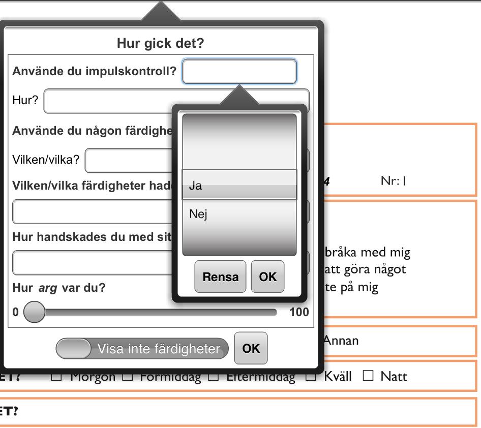 Instruktion Grundbok 2016-02-25 21 Varje rapport innehåller följande typer av inmatningsfält: Fält 1: Rapporthuvud o Fyll i aktuellt datum och ge händelsen ett lämpligt namn Fält 2-4, 7: Kryssrutor o