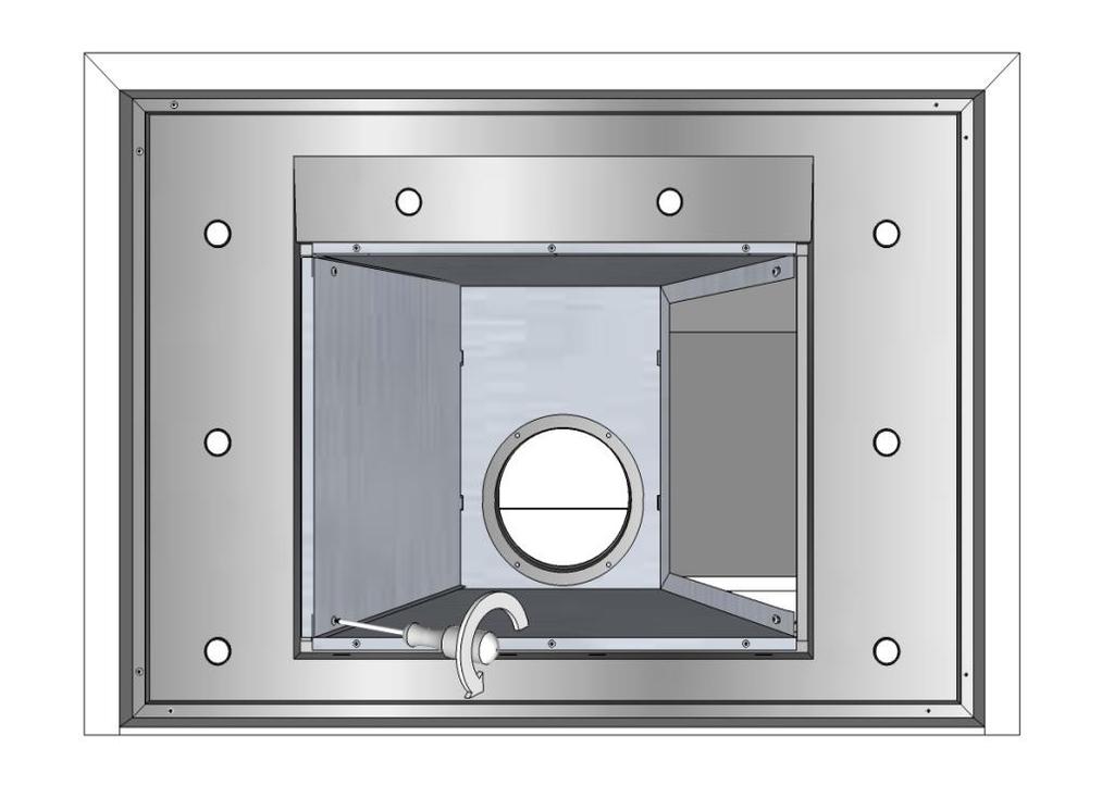 Förbered montering genom att märka ut Infästningshålen. Eluttag och ventilationsrör Placeras inom markerade områden, (se bild). Borra och ev.