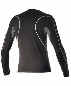 Elastan col.80013 nero negro svart Maglia unisex senza cuciture maniche lunghe.