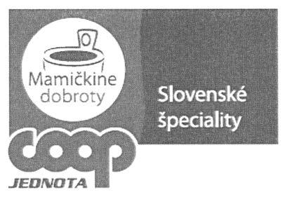 30 - Horčica; majonéza; lístkové cesto. (732) COOP Jednota Slovensko, spotrebné družstvo, Bajkalská 25, 827 18 Bratislava, (111) 225258 (151) 13.7.2009 (156) 9.7.2018 (180) 9.7.2028 (210) 1352-2008 (220) 9.