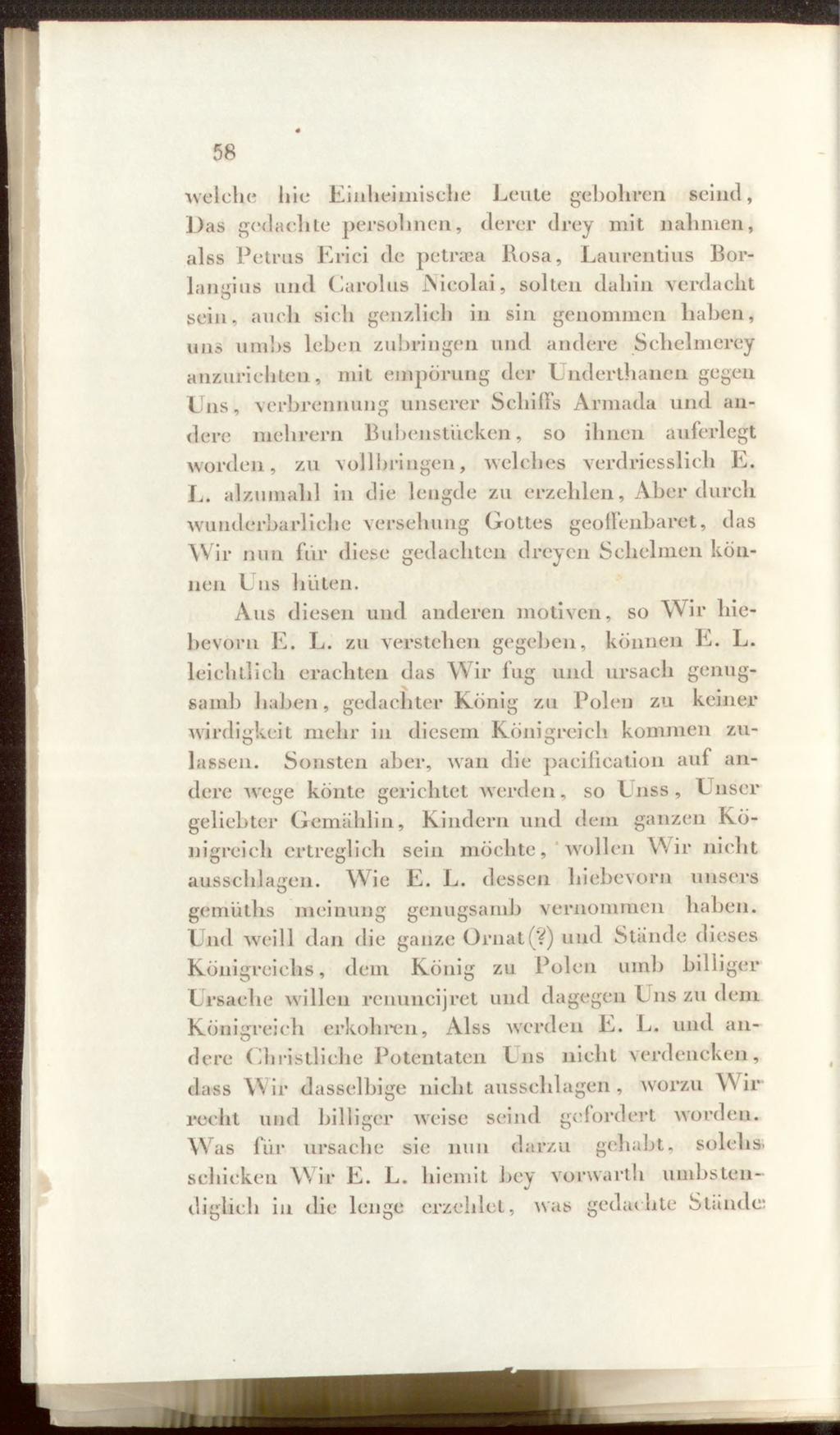 58 welcbe hic Einheimische Leute gebobren seind, j)as gcdac.