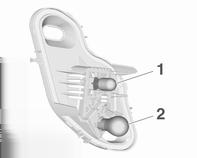 Baklampa och bromslampa (1) Det går bara att byta bromsljuslampan (1) och