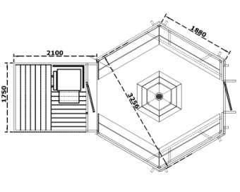 1750 Sauna/Sovrum 3,7m² Lavar