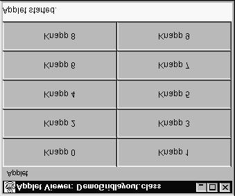 add(buttons[i]); previous next 49 previous next 51 Layouten följer med förändringar av fönsterstorlek Exempel: Borderlayout public class