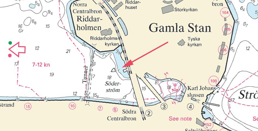 Nr 127 8 Mälaren och Södertälje kanal / Lake Mälaren and Södertälje kanal * 3330 Sjökort/Chart: 6141, 6142 Sverige. Mälaren och Södertälje kanal. Stockholm. Riddarfjärden. S om Riddarholmen.
