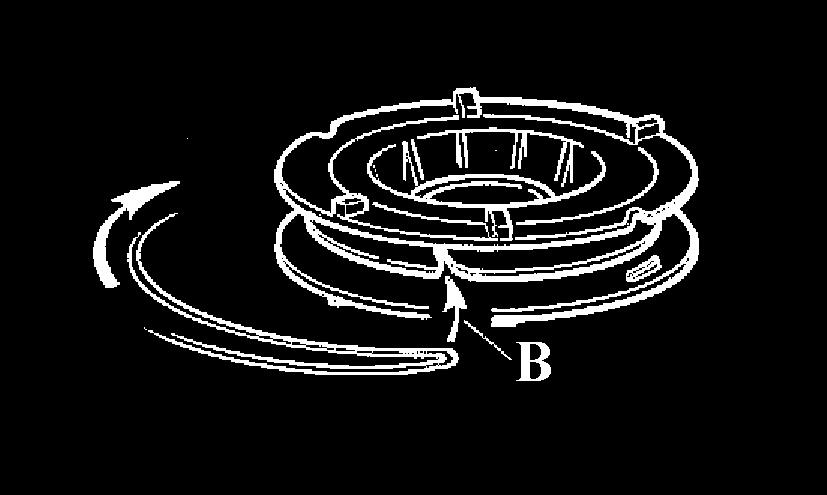 NYLON DRAAD VERVANGEN (TAP'N GO) 1 - Druk op het lipje (fig. 81B) en verwijder het deksel en de interne spoel. 2 - Vouw de draad dubbel, en laat het ene deel ongeveer 14 cm langer dan het andere.