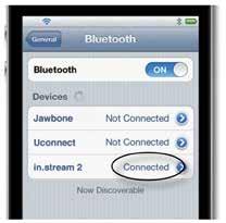 (detta kan variera beroende på fabrikat) Säkerställ att bluetooth är på. 2. Gör en ny sökning efter bluetooth enheter. Klicka på in.