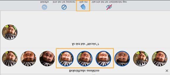 Bekräfta nya ansikten som har hittats Elements Organizer analyserar ansikten när du importerar mediefiler.